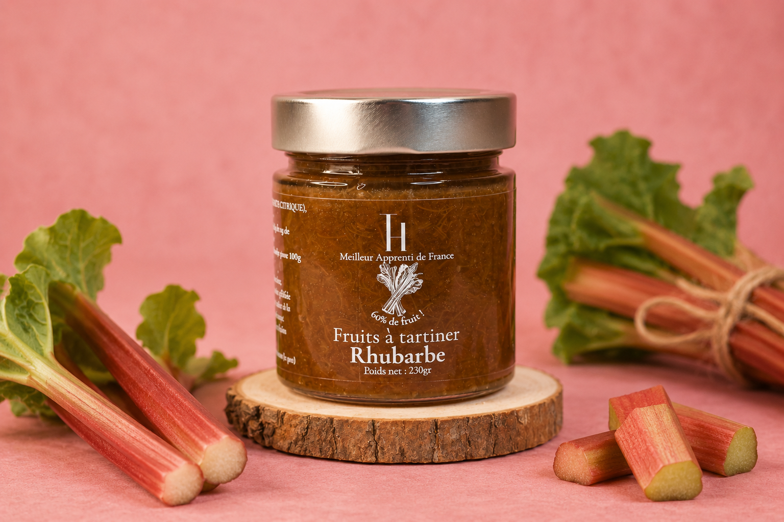 Fruits à tartiner Rhubarbe de Bretagne 60% 230g
