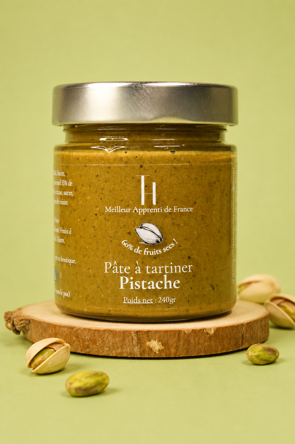 Pâte à tartiner pistaches 60% 240g